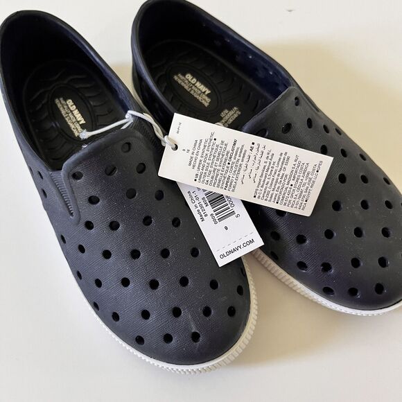 Old Navy Toddler Black & White Rubber Pool Shoes - Size 9 - Picture 2 of 5